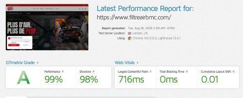 Site Filtre Air BMC d&eacute;velopp&eacute; sous Magento et Hyv&auml;
