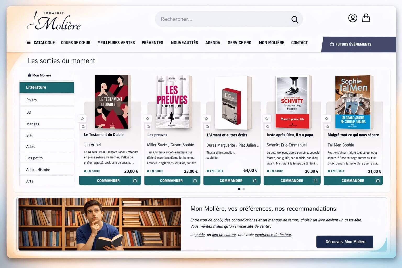 Librairie Molière — 2 million references online